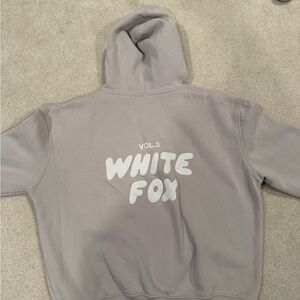 White Fox Cream Hoodie